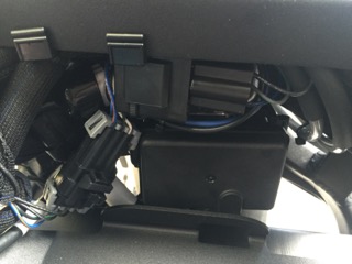 Connectors and relay under front frame